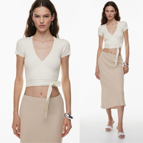 Wilfred Aritzia All Tied Up Sweater in Light Birch size L - Picture 1 of 10